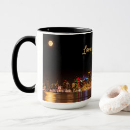 Mug San Diego Skyline City Black & Gold Souvenir