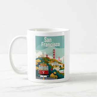 Mug San Francisco Californie - Téléphérique Rouge