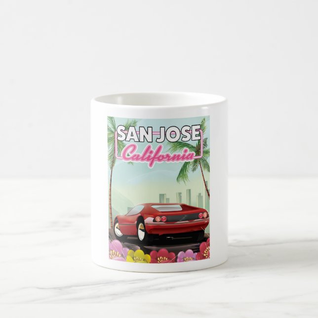 Mug San Jose, Californie affiche de voyage (Centre)