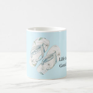 Mug Sandales à fleurs blanches Aloha