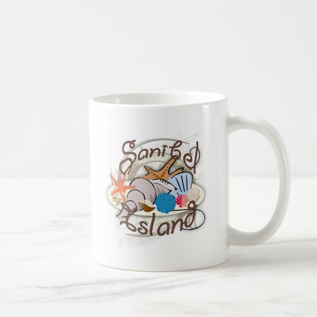 Mug Sanibel Island Floride conception de coquillages (Droite)