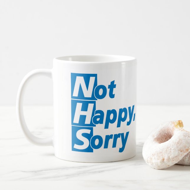 Mug SANT - Pas Heureux, Désolé ! (Avec donut)