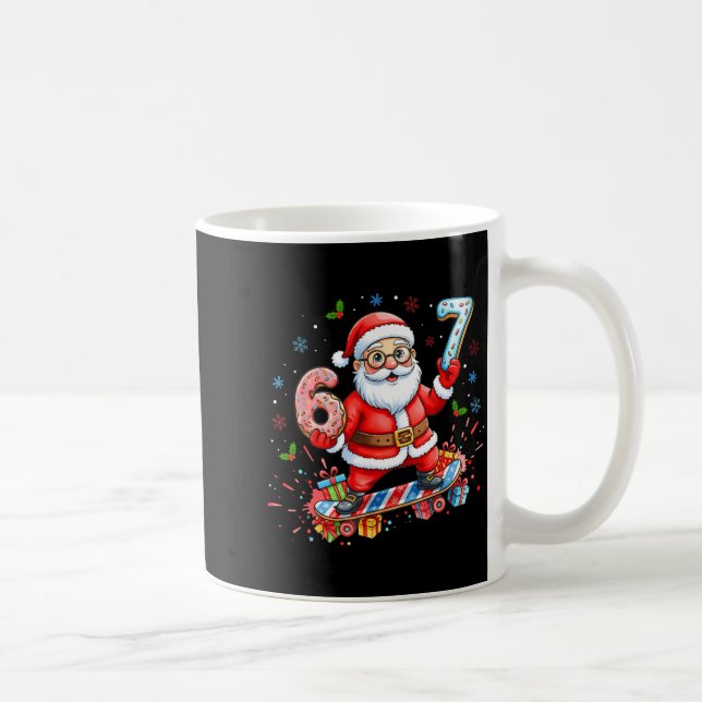 Mug Santa 67 Meme Donut Skateboard Merry Christmas Boy (Droite)