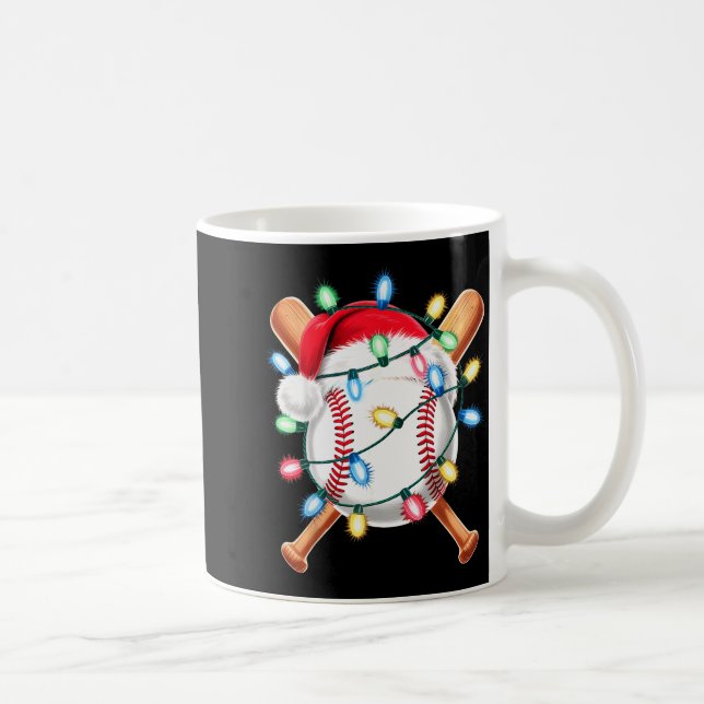 Mug Santa Baseball Player Santa Hat Men Boys Christmas (Droite)