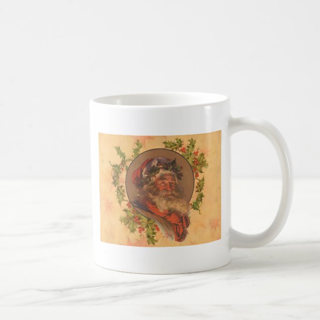 Mug Santa Claus Noël Portrait Vintage (Droite)