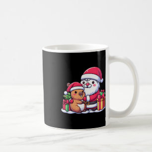 Mug Santa Claus s'embrasse mignonne Capybara Christmas