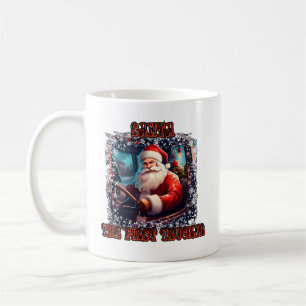 Mug Santa Claus Trucker Noël Fête de la conduite