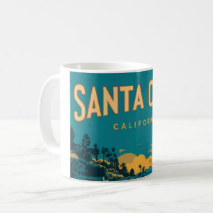 Mug Santa Cruz Californie Aquarelle Voyage