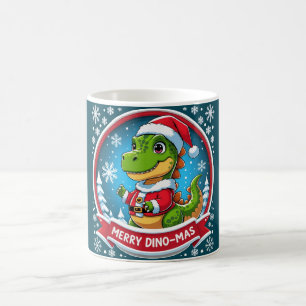 Mug Santa Dinosaur Noël Drôle “Joyeux Dino-Mas”