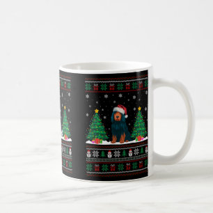 Mug Santa Hat Rat Terrier Chien de Noël Lumières Arbre