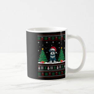 Mug Santa Hat Schnauzer Chien Feux de Noël Lumières