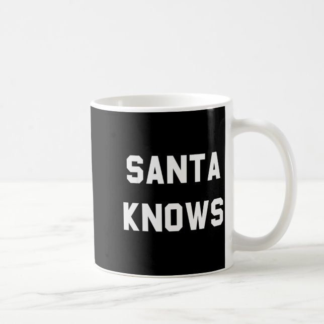 Mug Santa Knows Funny Christmas  (Droite)