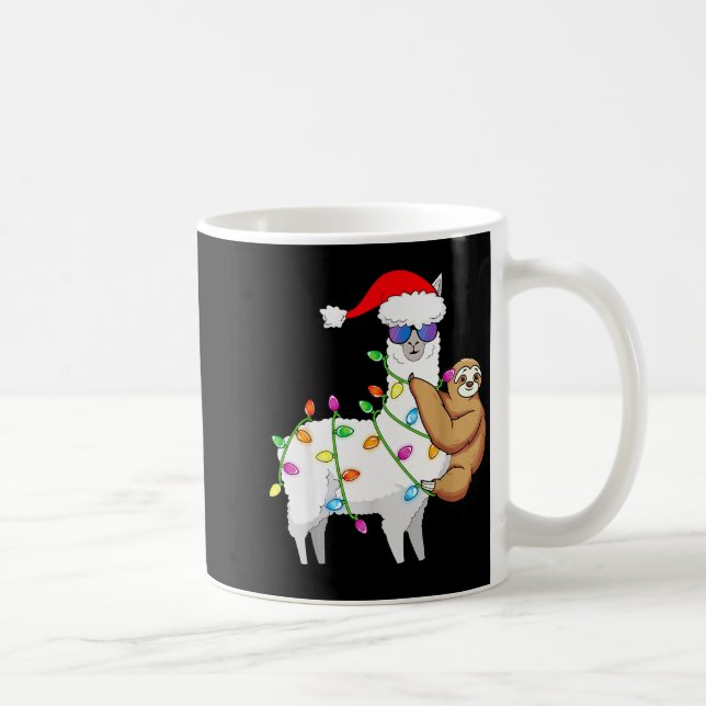 Mug Santa Llama Xmas Funny Llama Sloth Christmas  (Droite)