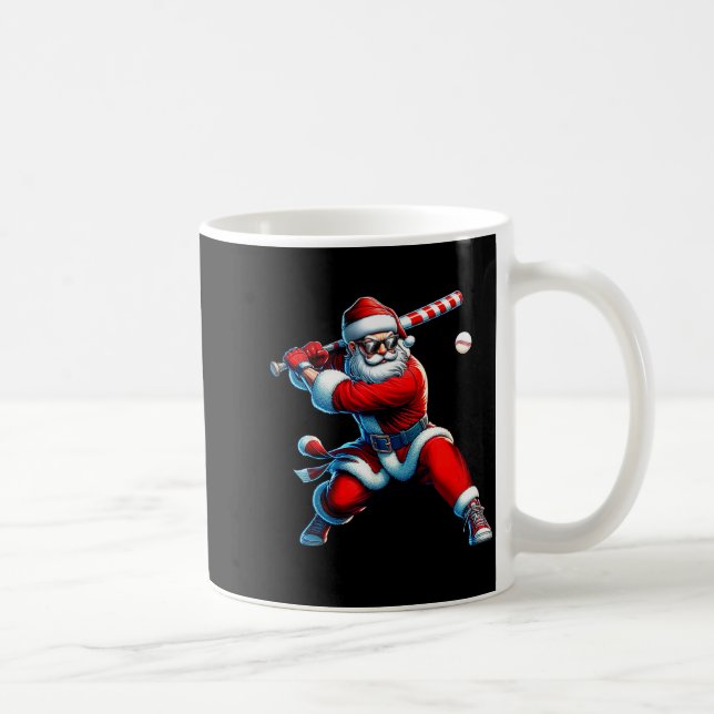 Mug Santa Playing Baseball Men Boys Christmas Baseball (Droite)