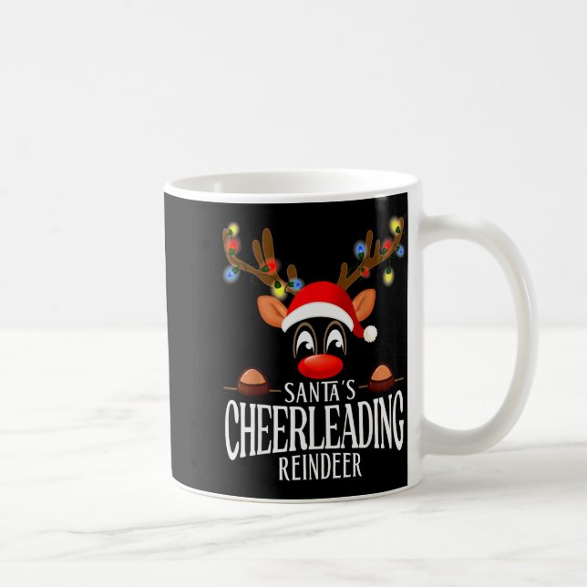 Mug Santa's Cheerleading Reindeer Funny Xmas Matching  (Droite)