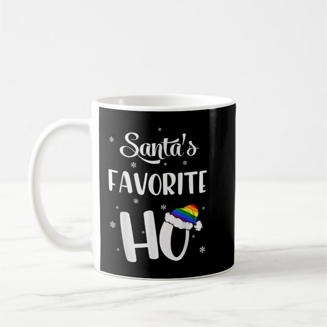 Mug Santas Favori Ho Gay Noël Rainbow Lesbian F (Gauche)