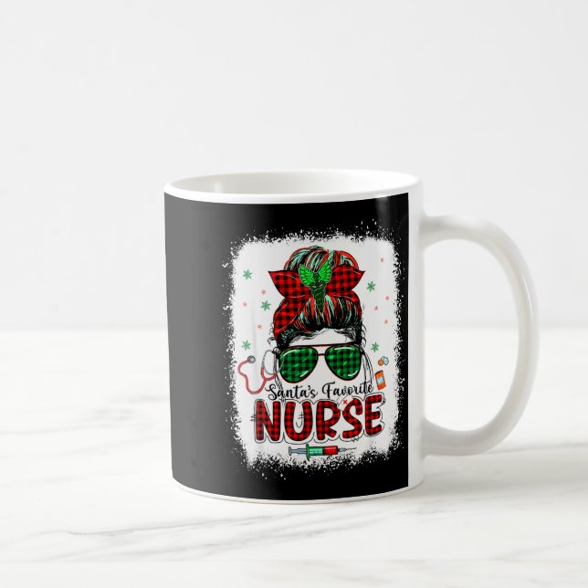 Mug Santas Favorite Nurse Christmas Santa Hat Light Me (Droite)