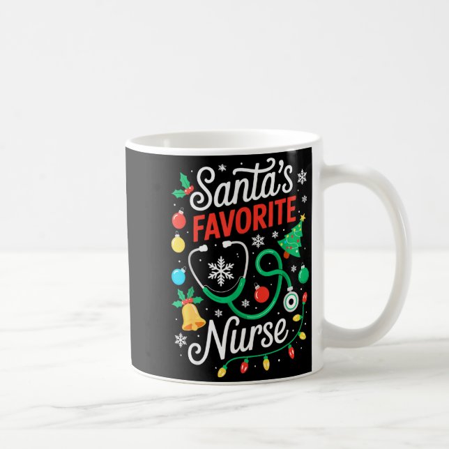 Mug Santa's Favorite Nurse Shirt Men Women Funny Chris (Droite)