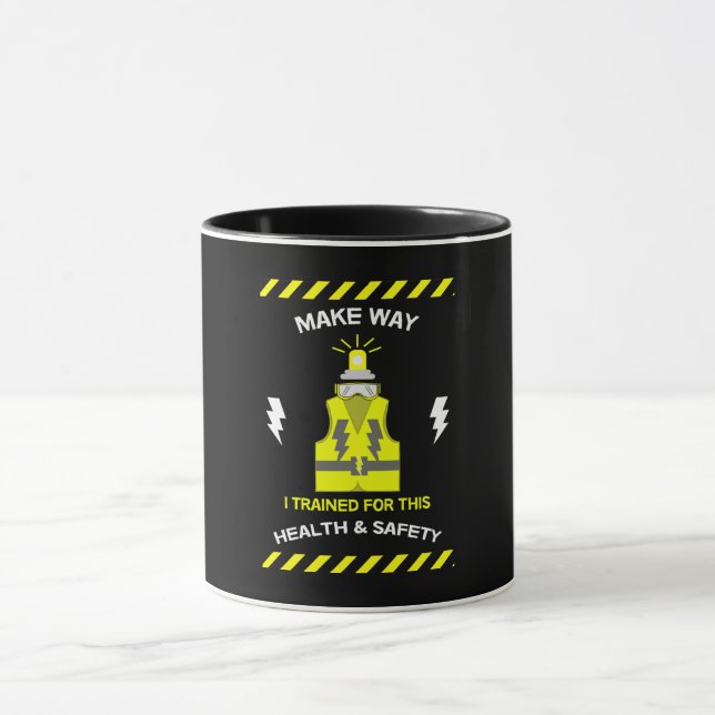 Mug Santé Et Sécurité Drôle | NEBOSH | Officier | Latt (Centre)