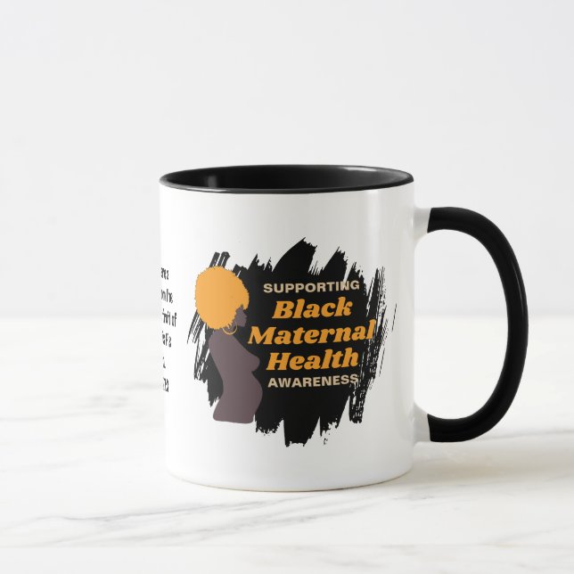Mug SANTÉ MATERNELLE NOIRE Favoriser la sensibilisatio (Droite)
