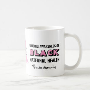 Mug Santé maternelle noire personnalisée