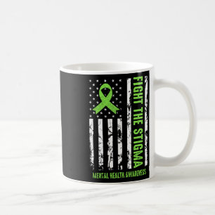 Mug Santé Ruban Usa Drapeau Nous Portons Vert Santé Me