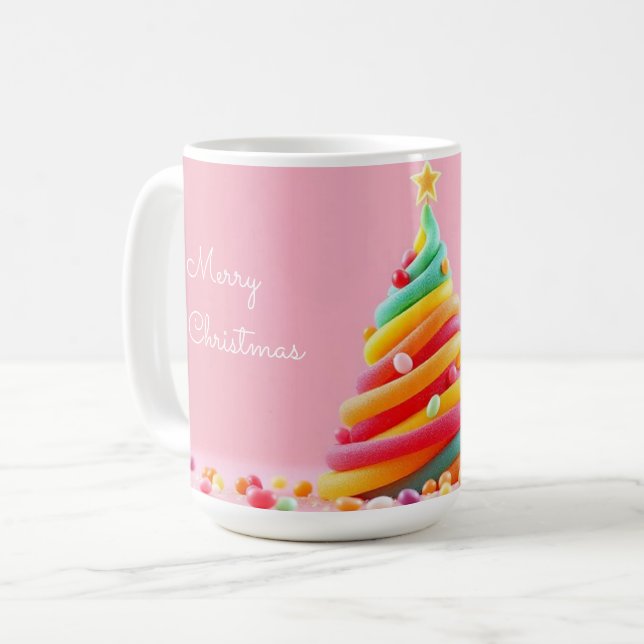 Mug Sapin de Noël en gomme (Devant gauche)