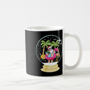 Mug Sapin de Noël Palmier Surfant Plage Boule à Neige