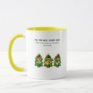 Mug Sapin de Noël personnalisé "Meilleur ami pour touj
