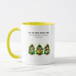 Mug Sapin de Noël personnalisé "Meilleur ami pour touj