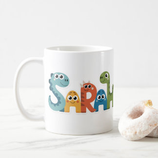 Mug Sarah Dinosaur Nom Cute Dino Lettres Design