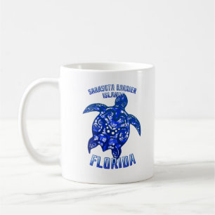 Mug Sarasota Barrier Floride Vacances Tortue tribale