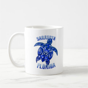 Mug Sarasota Floride Vacances Tortue Tribale