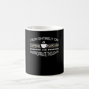 Mug Sarcasme de caféine entièrement couru par amant 
