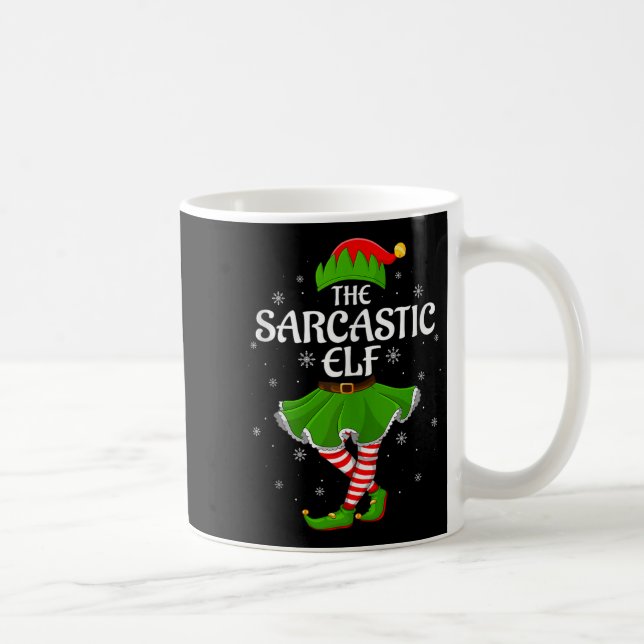 Mug Sarcastic Elf Christmas Family Girls Women Elf Squ (Droite)