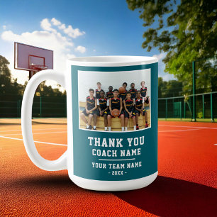 Mug Sarcelle Merci Coach Nom de l'équipe Photo
