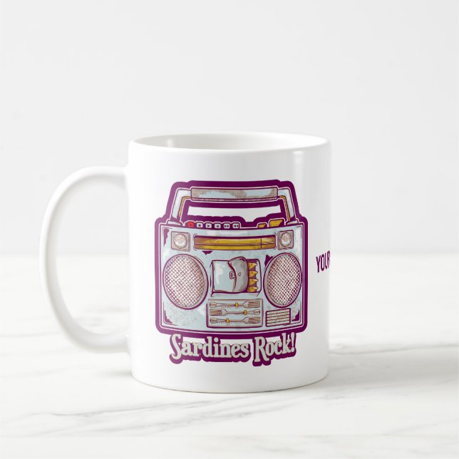 Mug Sardines amusantes en chaîne stéréo (Gauche)