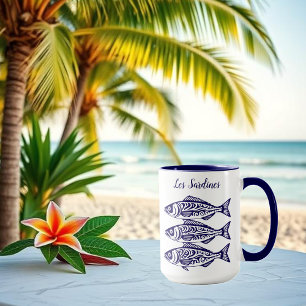 Mug Sardines-Bleu Hawaïen