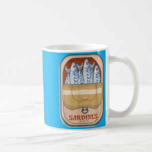 Mug Sardines Poisson en Conserve Graphique Rétro Été