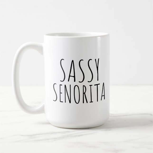 Mug Sassy Senorita, des choux de café amusants pour el (Gauche)