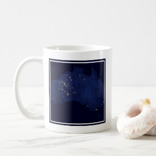 Mug Satellite Les Lumières Nocturnes De L'Australie.