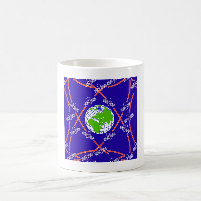 Mug Satellites orbitant la Terre (Créateur téléchargé)