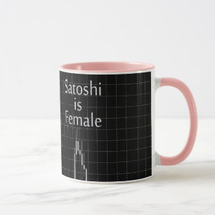 Mug Satoshi est une femme blanche noir Stock diagramme