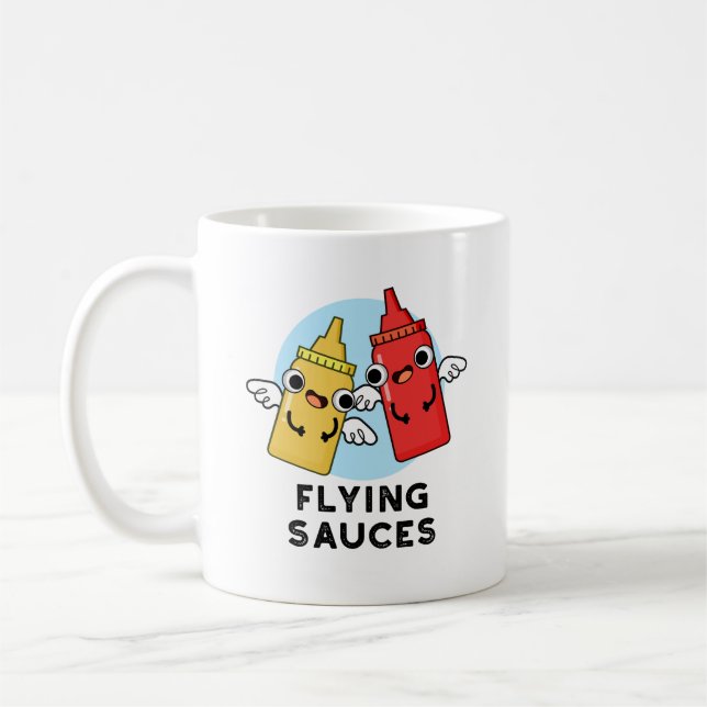 Mug Sauces volantes Funny Food Pun (Gauche)