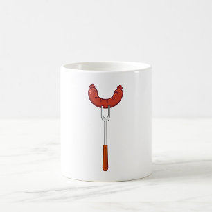 Mug Saucisse grillée sur fourchette à BBQ