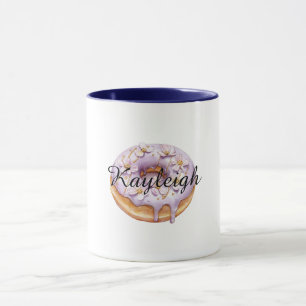 Mug Saumure jaune violet blanc floral