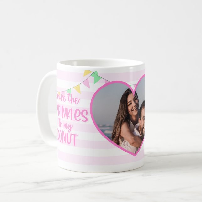 Mug Saupoudrer de photos roses à ma beigne (Devant gauche)
