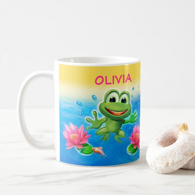 Mug Saut du cadeau en céramique fait sur commande de (Avec donut)