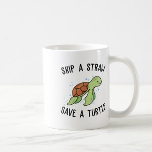 Mug Sauter une paille Sauver une tortue Sauvons les to
