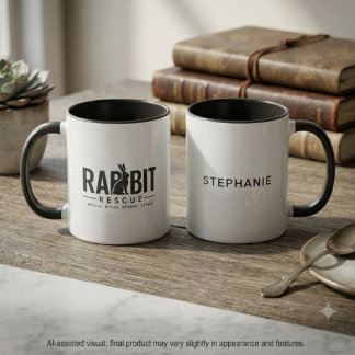 Mug Sauvetage de lapin au charbon de bois dévoué Silho